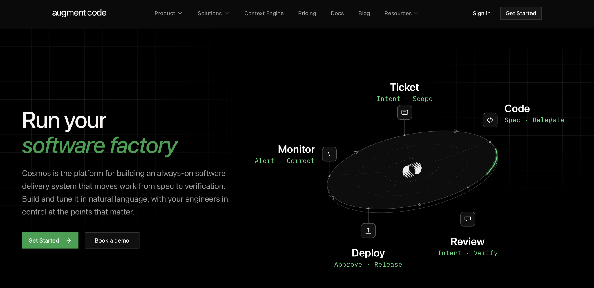 Augment Code home page