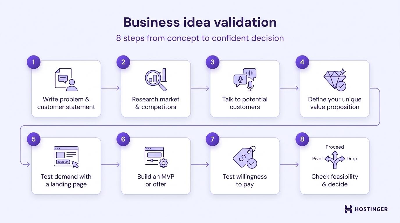 How to validate a endeavor idea in 8 steps