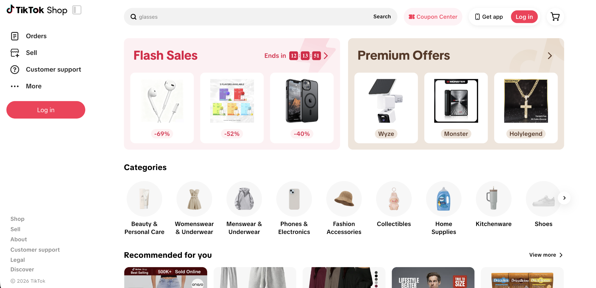 TikTok Shop landing page