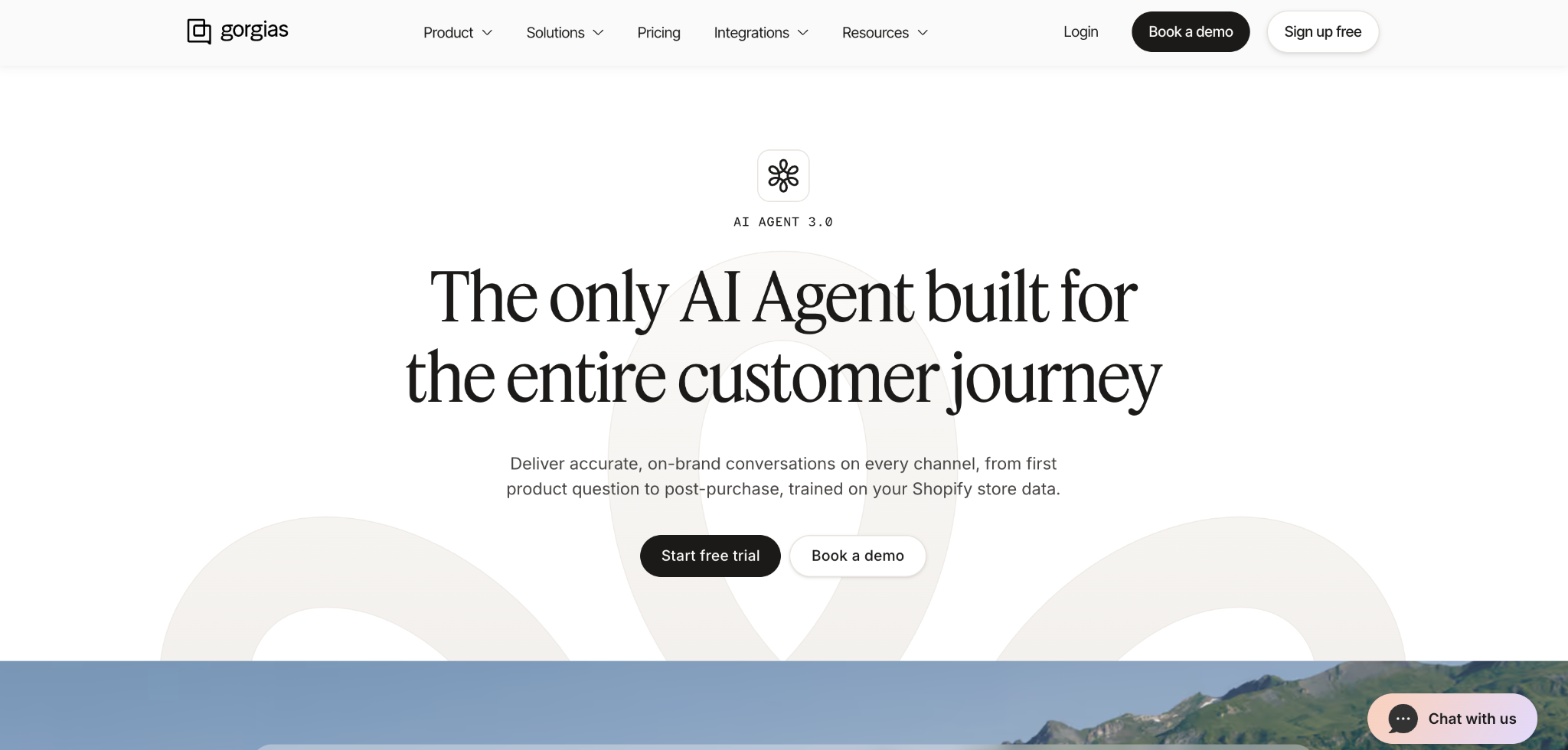 Gorgias landing page