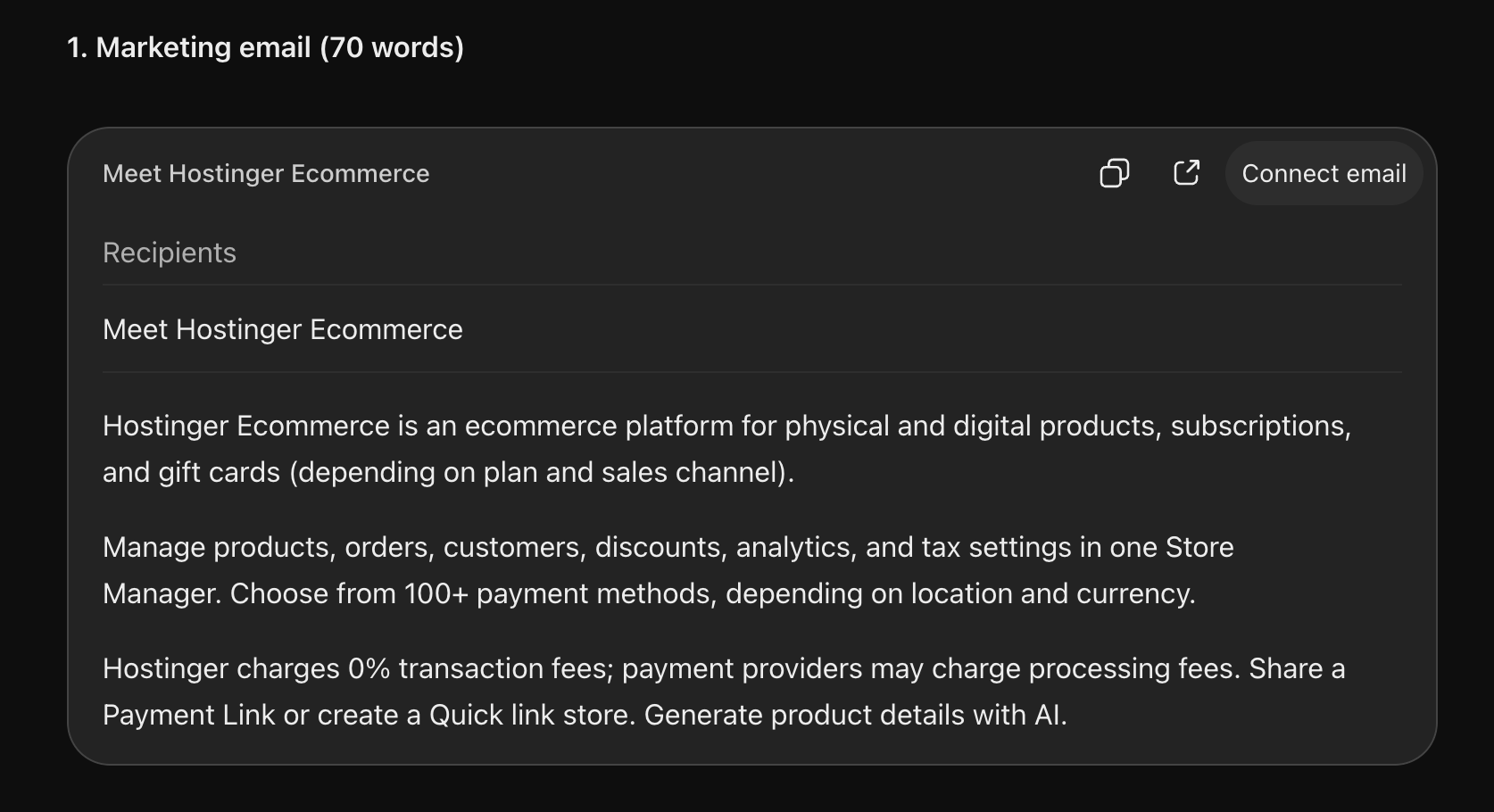 Adapted promotion satisfied - Marketing email