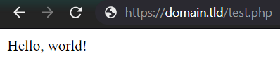The file from the example displaying properly on a browser after fixing the syntax error