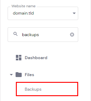 Generating a new backup