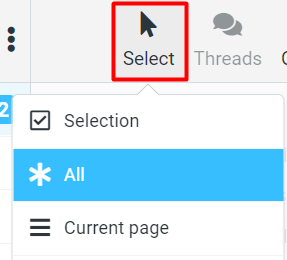 Selecting the emails in Hostinger Email
